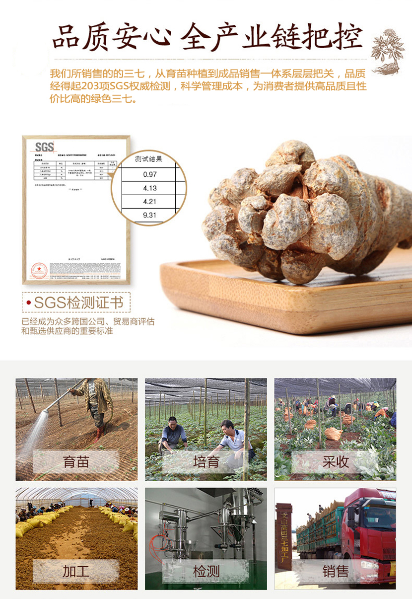 七公精选特级云南文山三七（手工挑选）